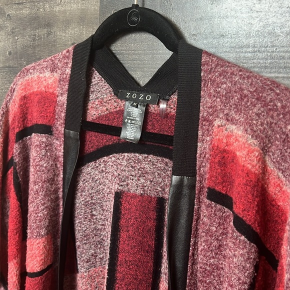 Cozy Reds with Black Zozo Poncho - Picture 2 of 5